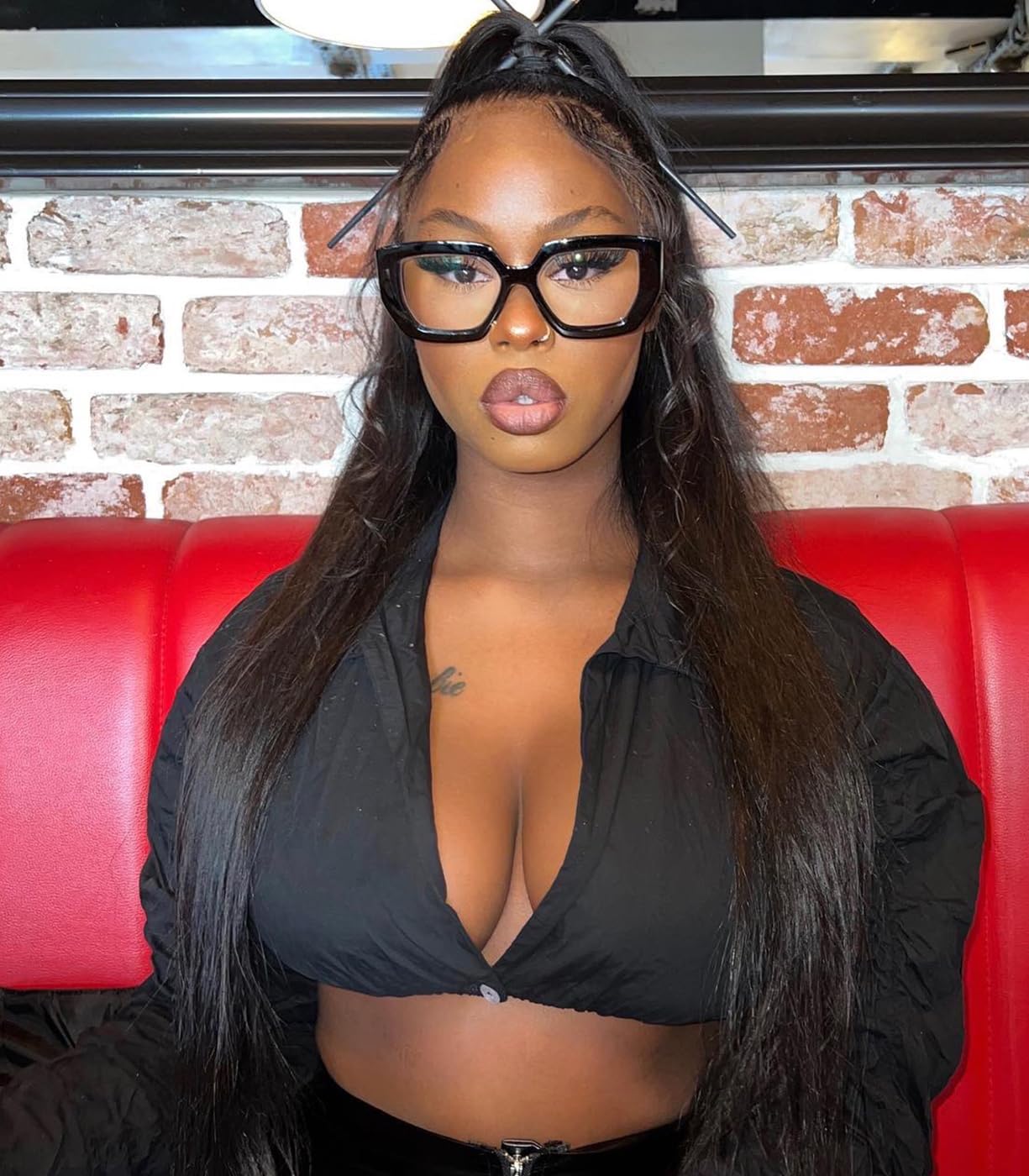 AIEYEZO thick-frame blue light glasses, side view, durable design for all-day wear