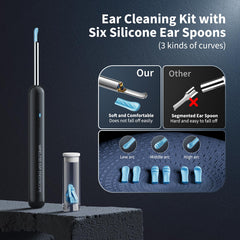 AIFINI soft silicone ear spoons with curved tips provide gentle, comfortable wax removal.