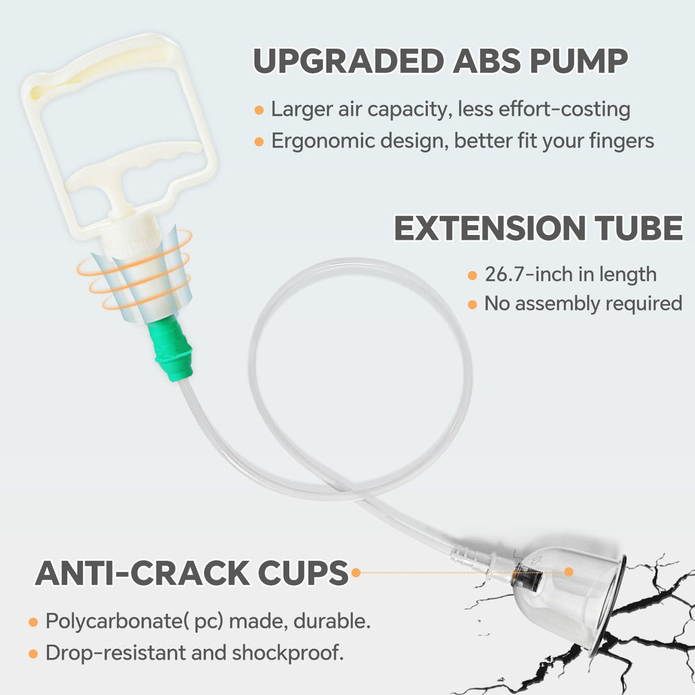 AIKOTOO cupping set focused on back pain with targeted suction for at‑home massage.