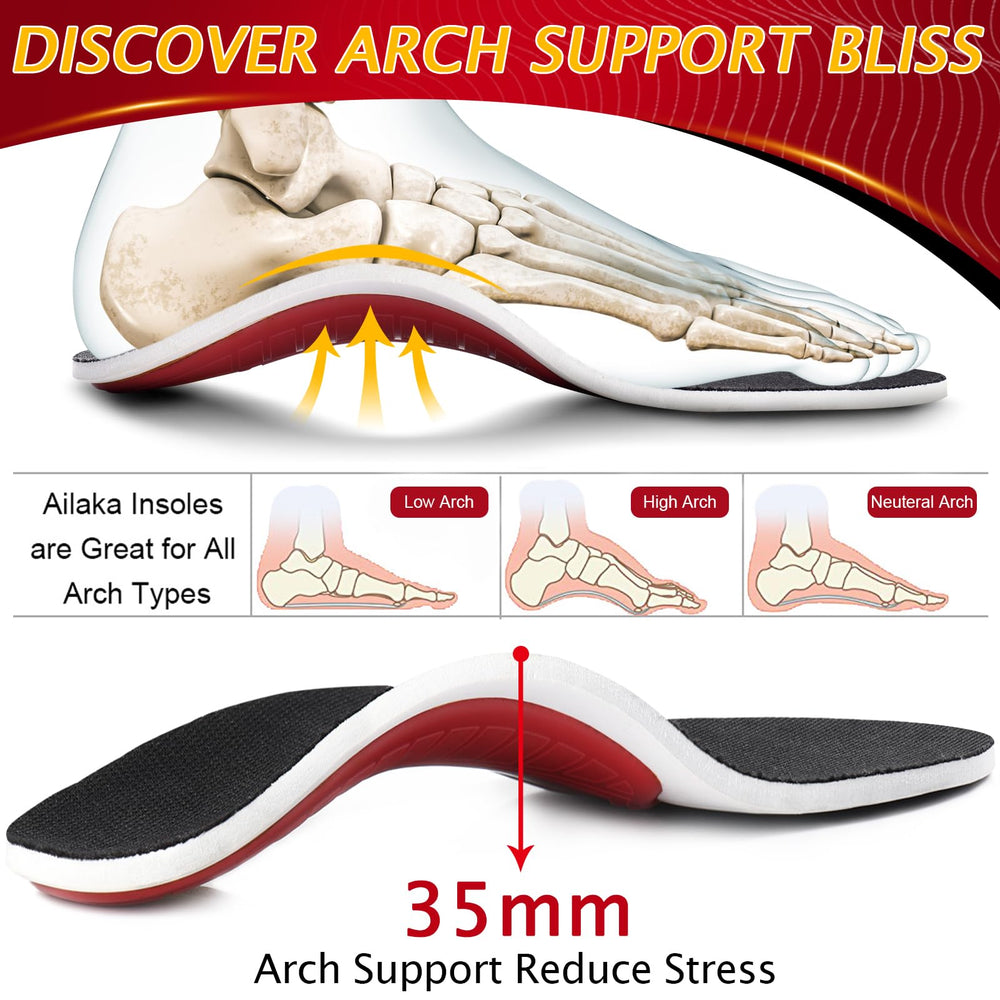 Ailaka deep heel cradle supports alignment and balance