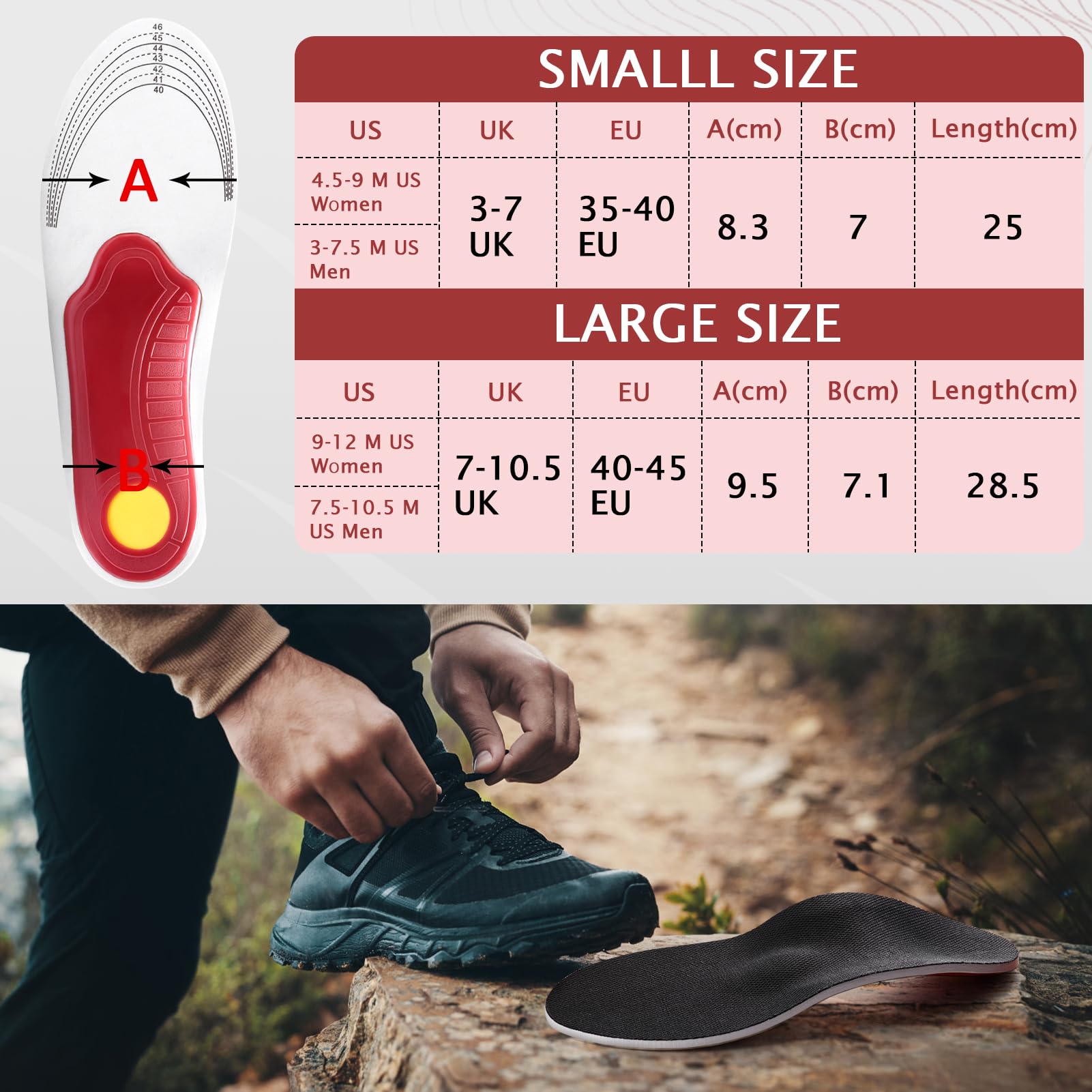Ailaka full-length trim-for-shoes insole for a custom fit