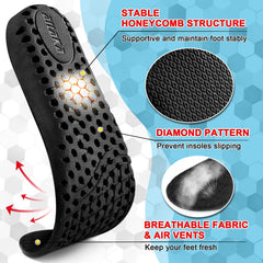 Ailaka heel honeycomb insoles offer improved foot relief and comfort.