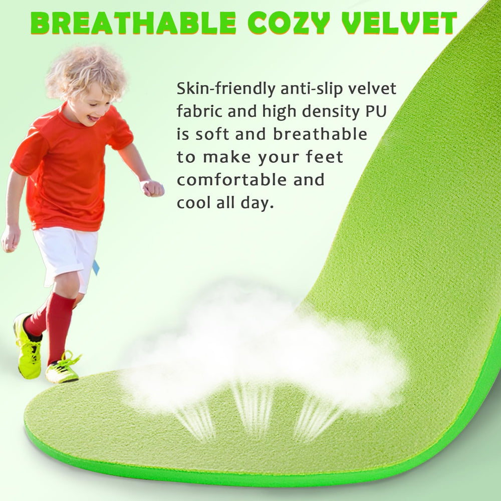 Ailaka kids shoe inserts support growing arches for comfortable wear