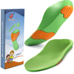 Ailaka Kids Orthotic insoles front view showing full arch support for growing feet