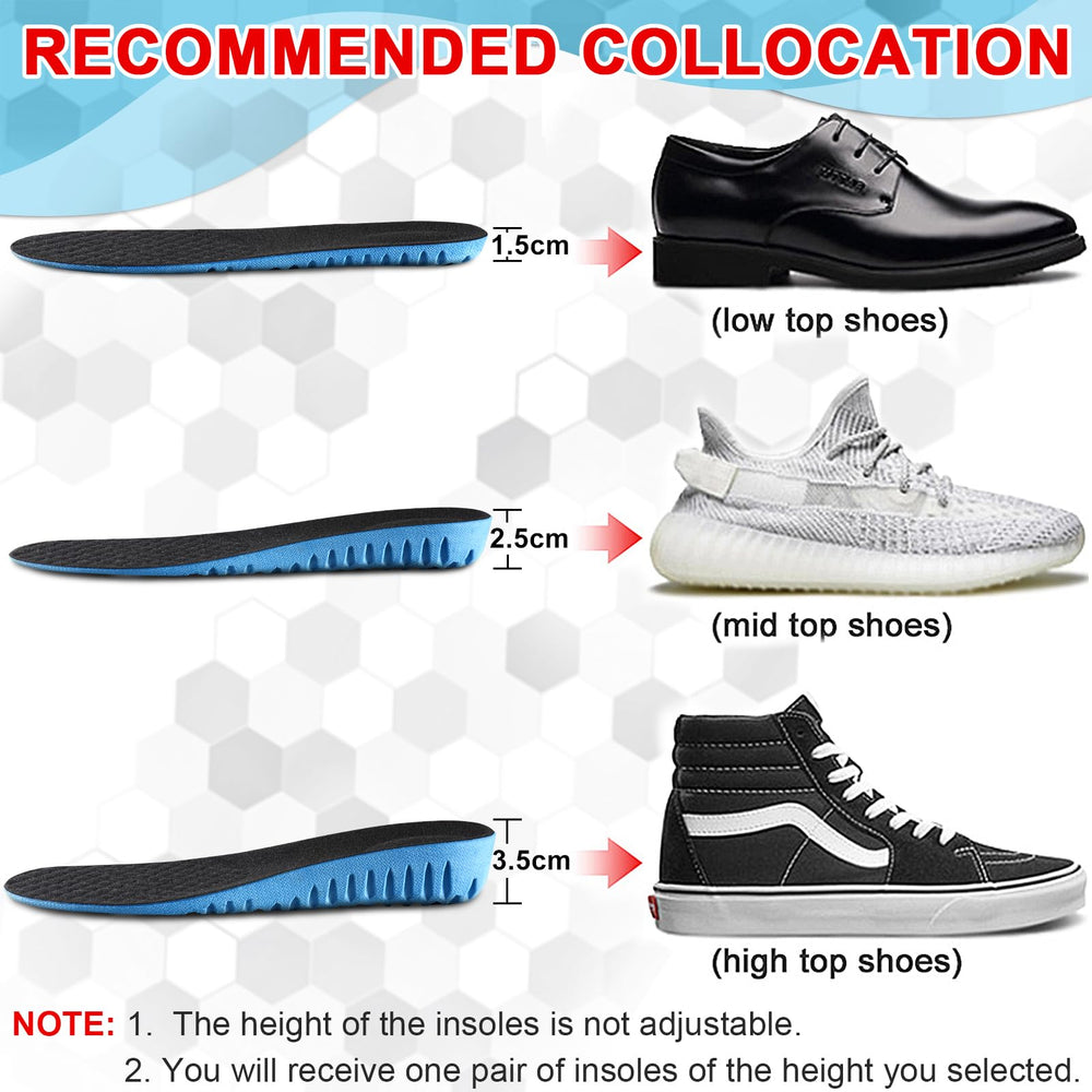 Ailaka replacement insoles fit dress shoes, boots, and sneakers