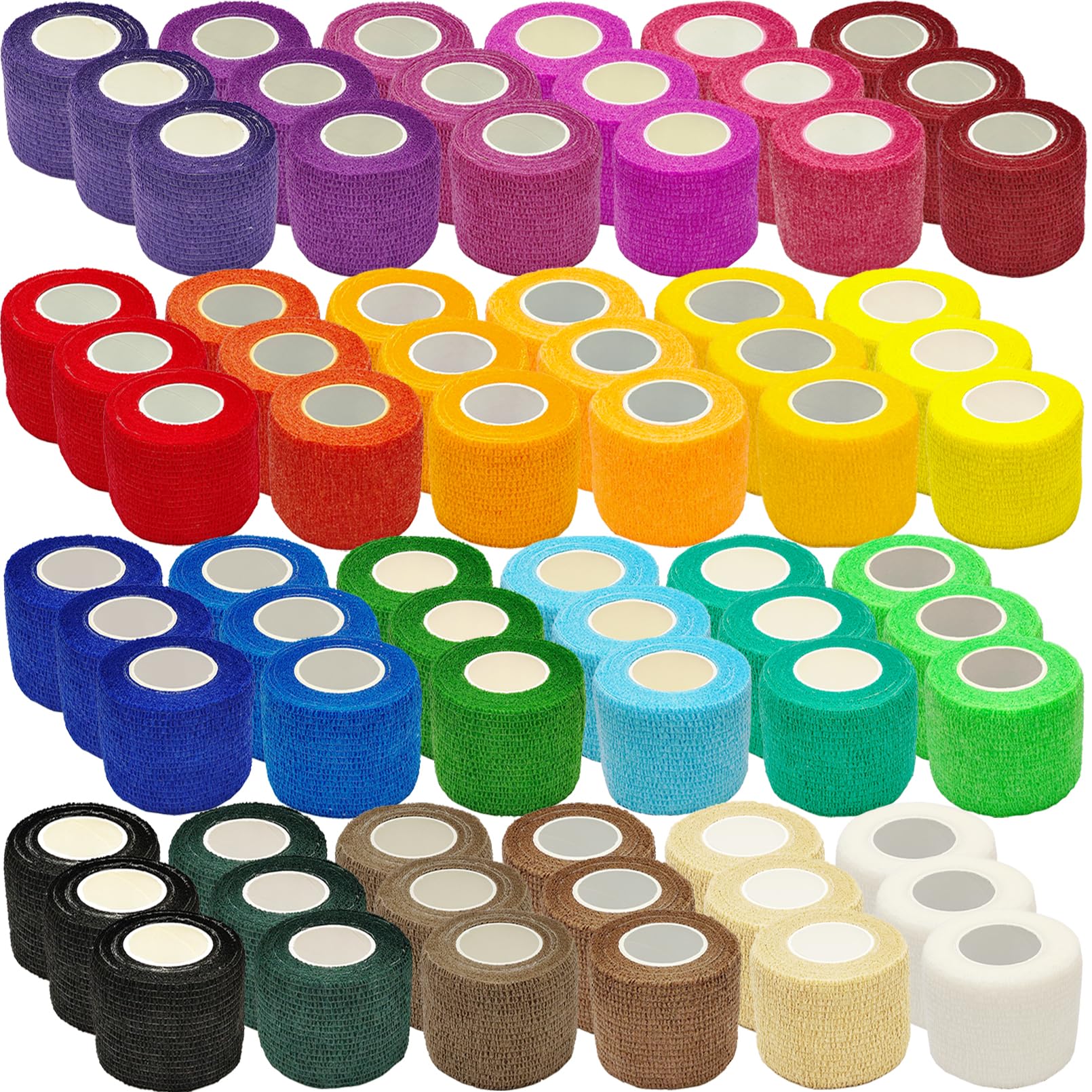 ailixinda 72-pack bandage wrap, 2-inch width for quick first aid applications.