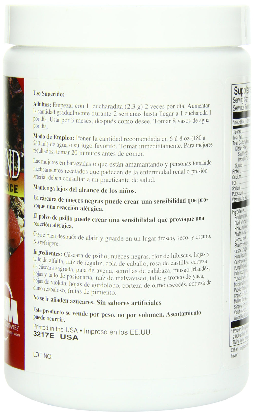 AIM Herbal Fiberblend raspberry powder scoop demonstrates easy measuring