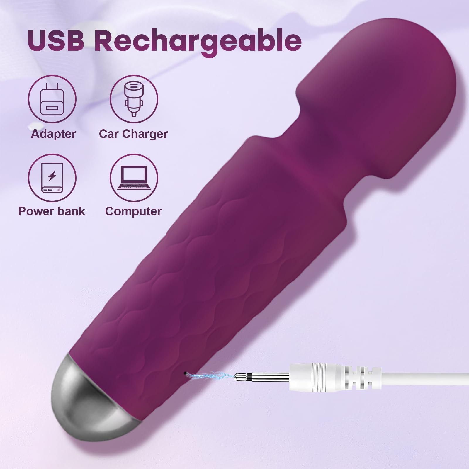 AImassa wand offers 20 modes and 8 speeds for tailored comfort.