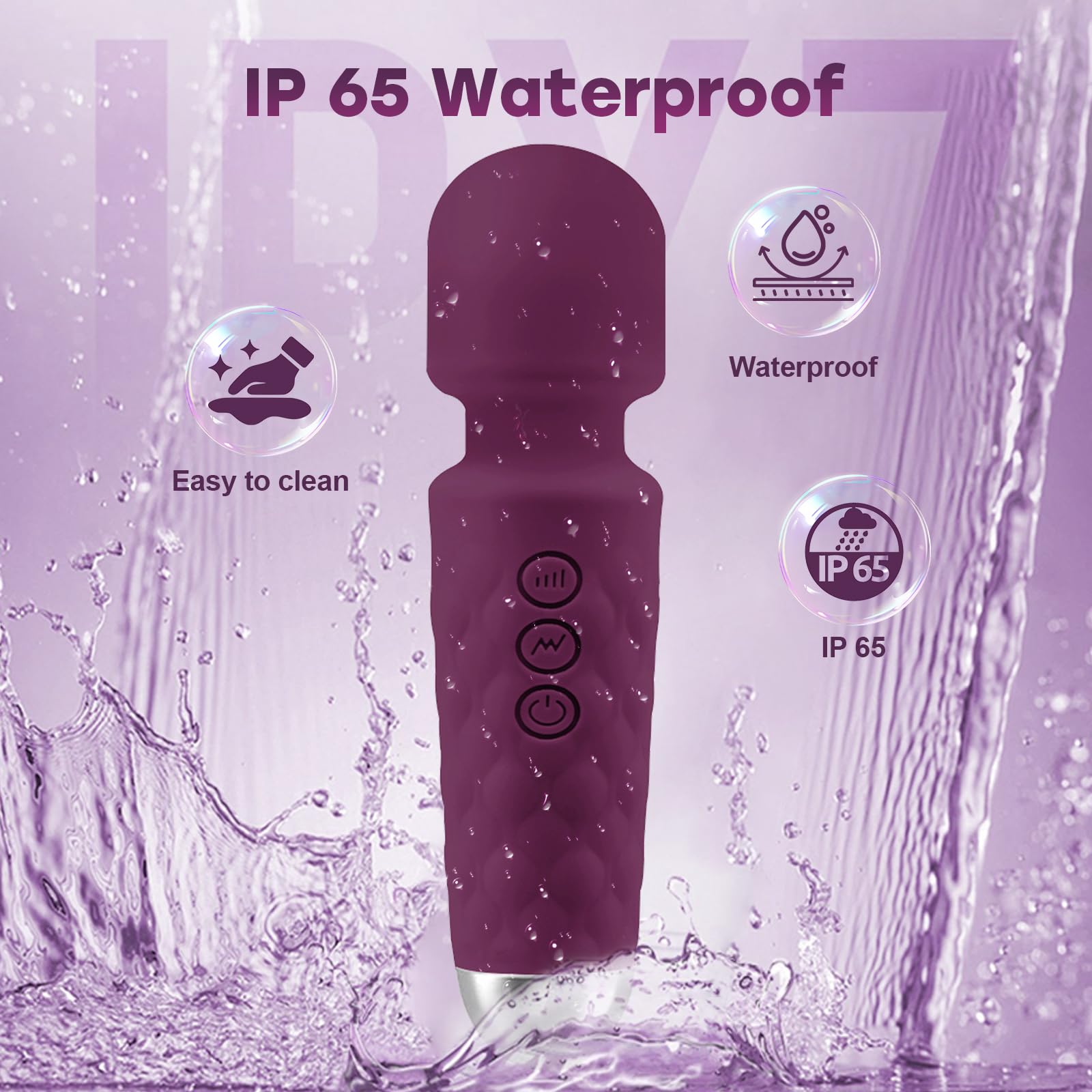 AImassa wand soft silicone surface provides skin-friendly touch.