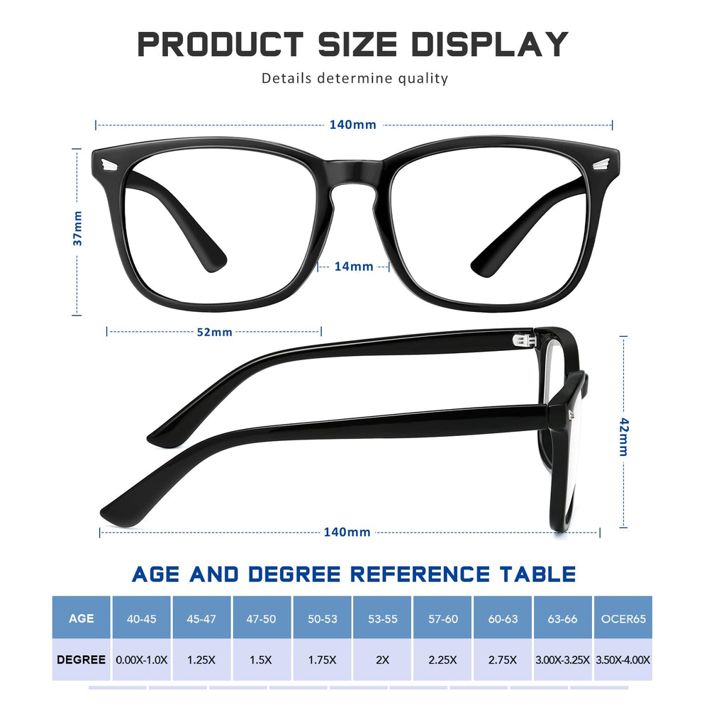 AIMISUV blue light blocking computer readers reduce eye strain during work.