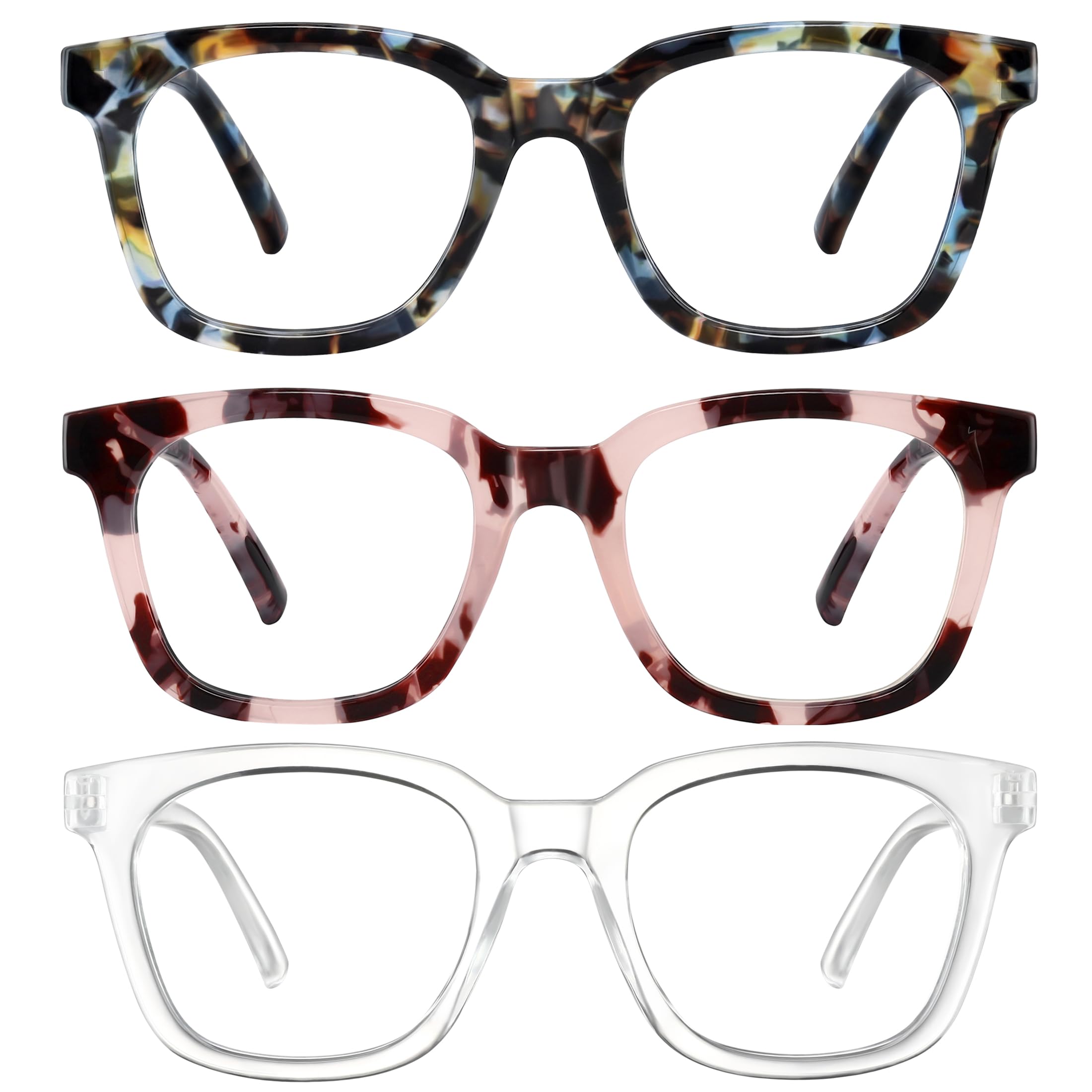 AIMISUV reading glasses with blue-light blocking lenses for clearer screen time