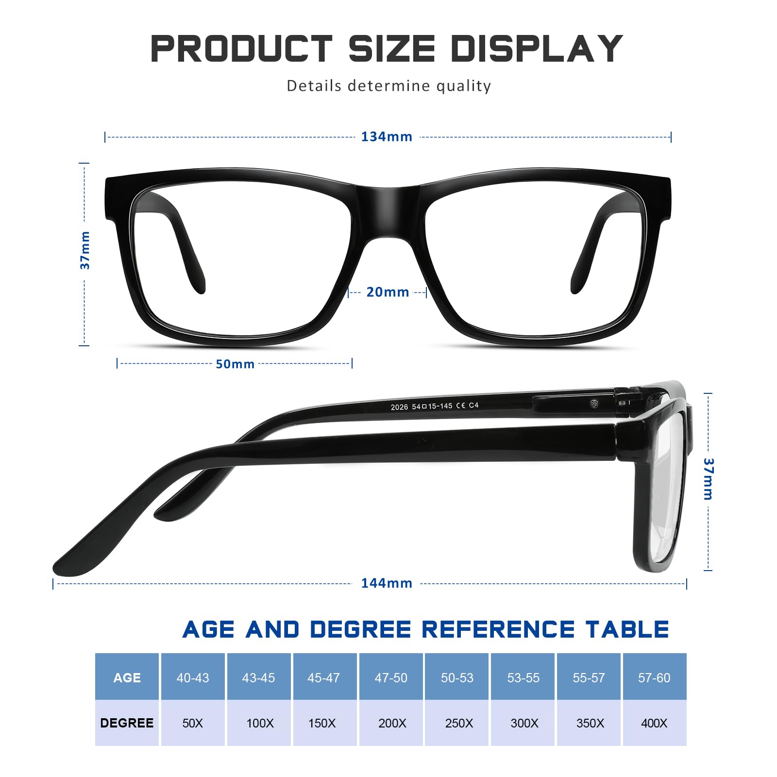 AIMISUV glasses with spring hinges for a flexible, comfortable fit