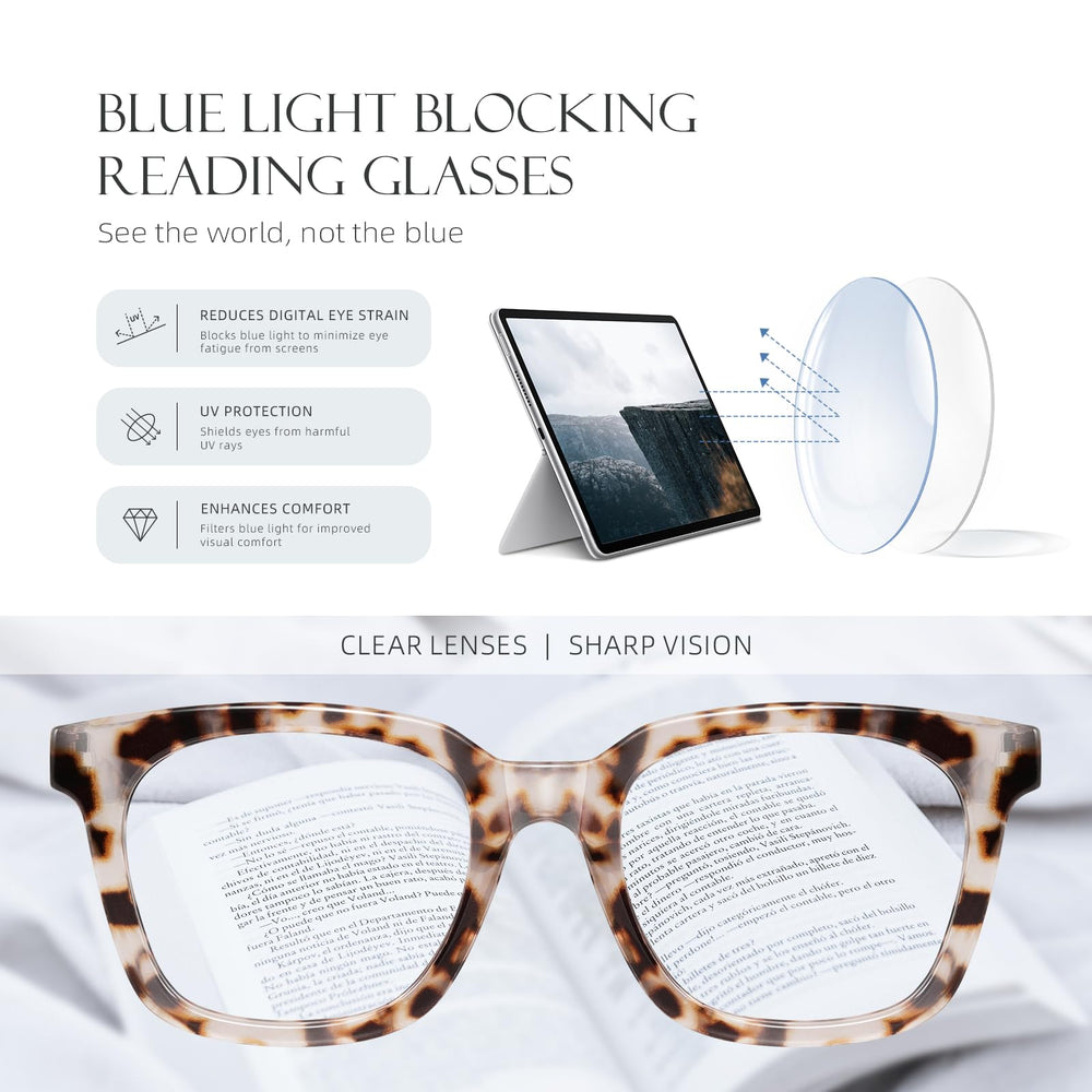 AIMISUV unisex reading glasses suitable for home, office, and travel.