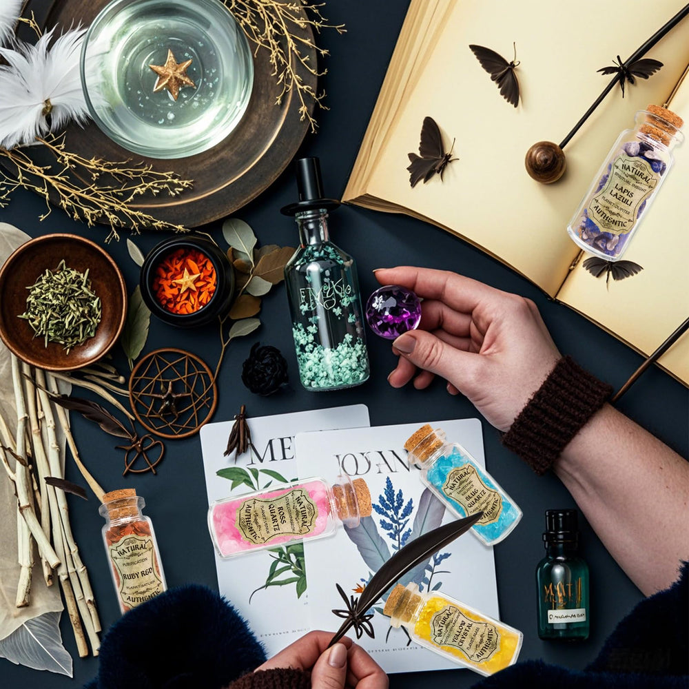 Ainswei amethyst bottle promotes calm focus in rituals and mindfulness