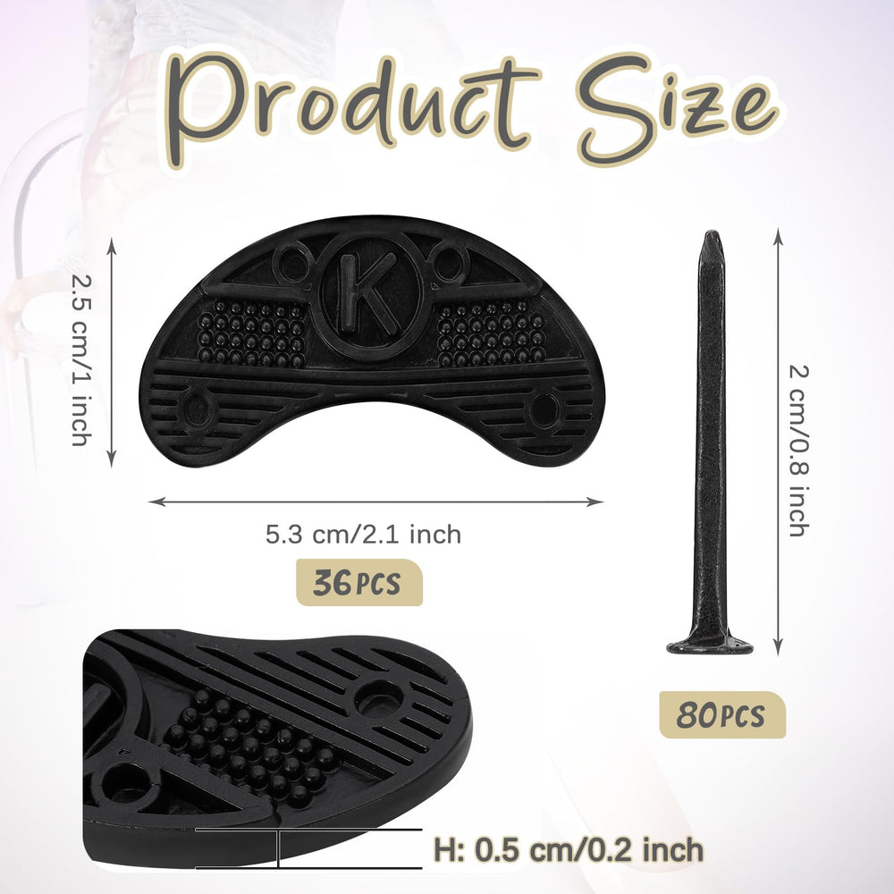 AIQINHU rubber heel taps close-up showing durable protection