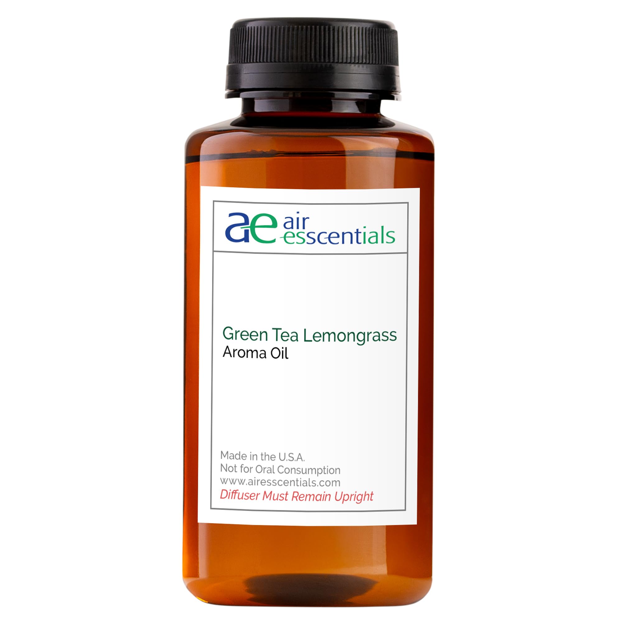 Air Esscentials Green Tea Lemongrass diffuser oil bottle for long-lasting aroma.