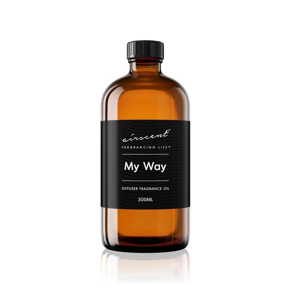 AirScent My Way diffuser oil bottle with premium glass packaging for elegant fragrance.