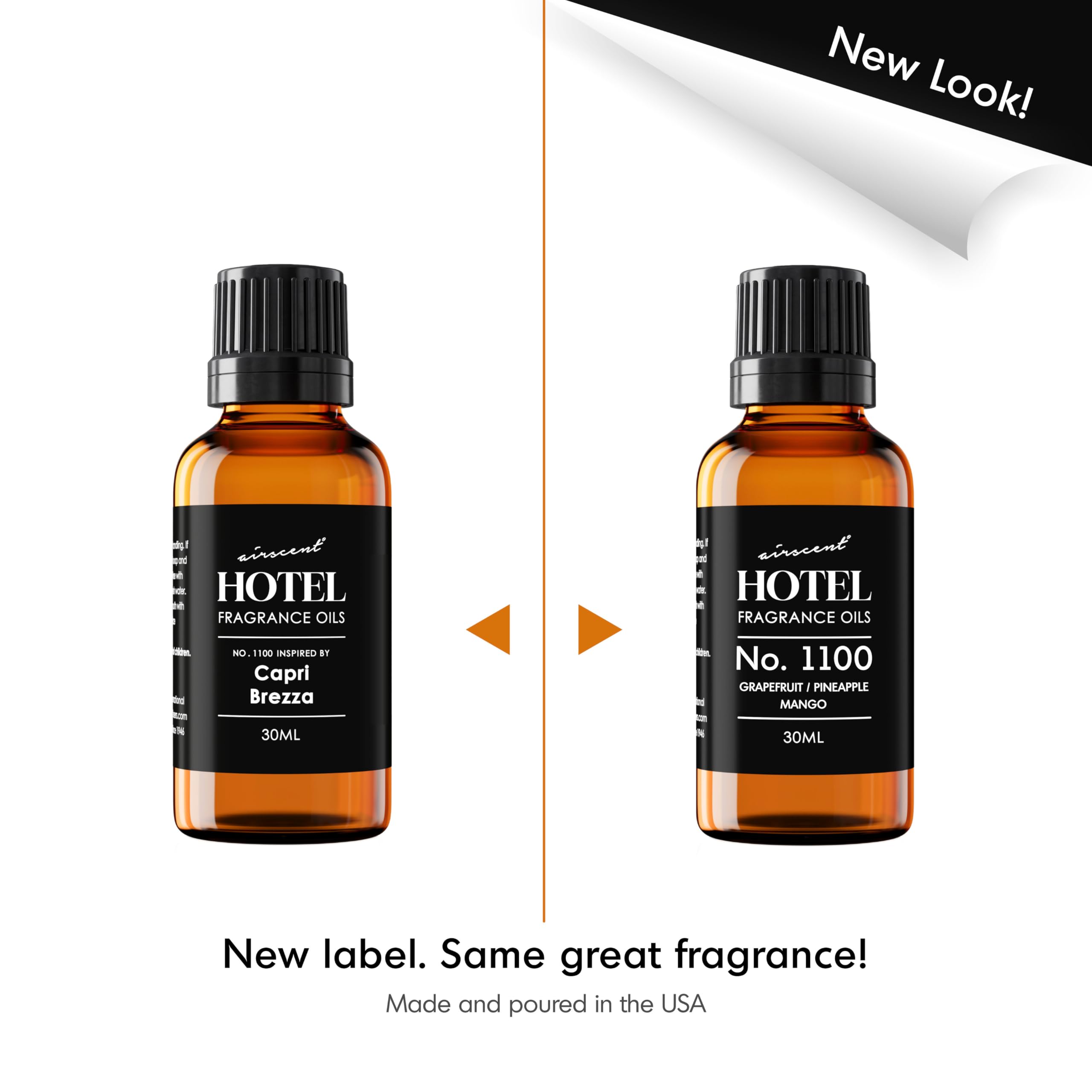 Close-up of Capri Brezza No. 1100 label showing Volcano-Inspired notes.