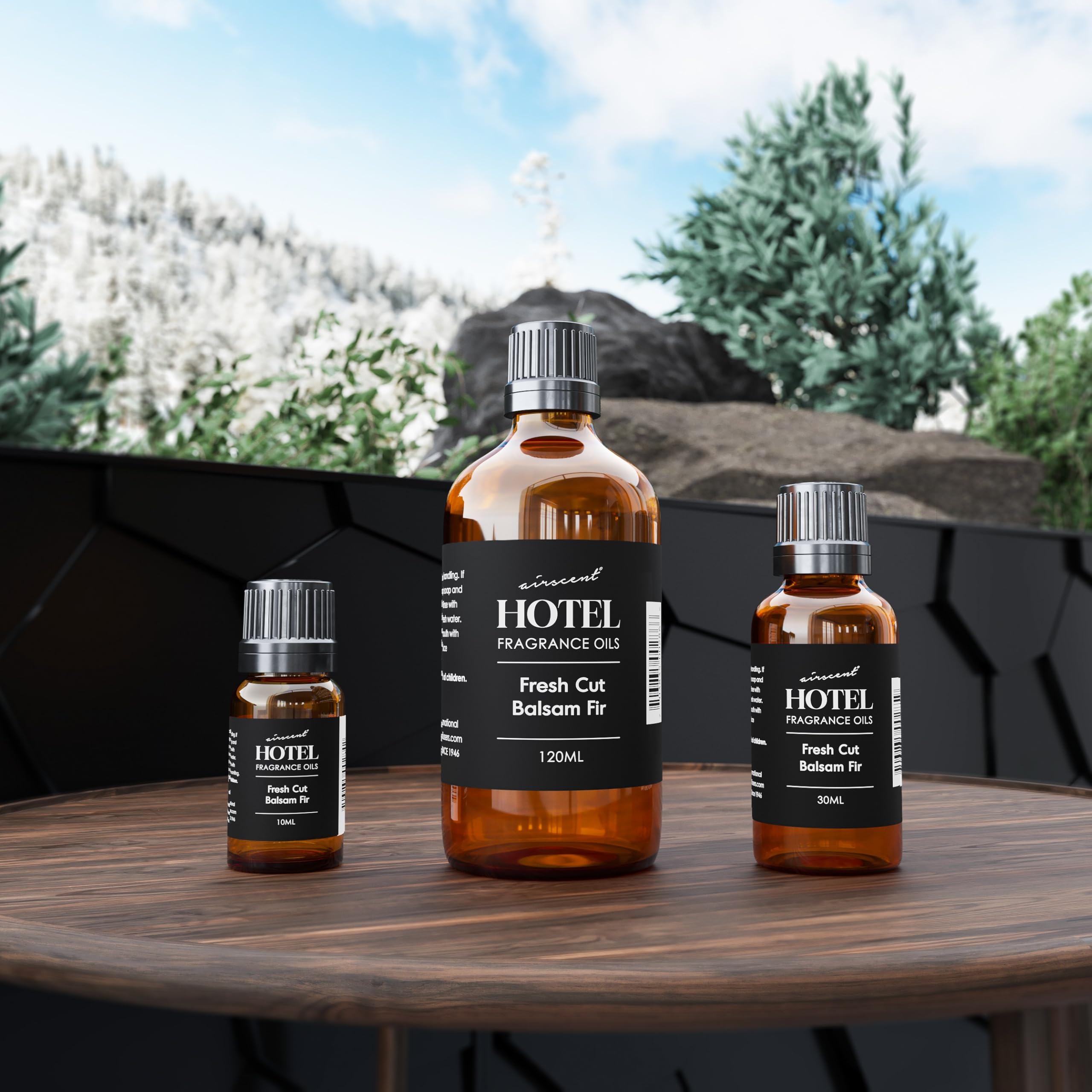 Air-Scent Fresh Cut Balsam Fir pine needle essence highlights natural aroma profile.