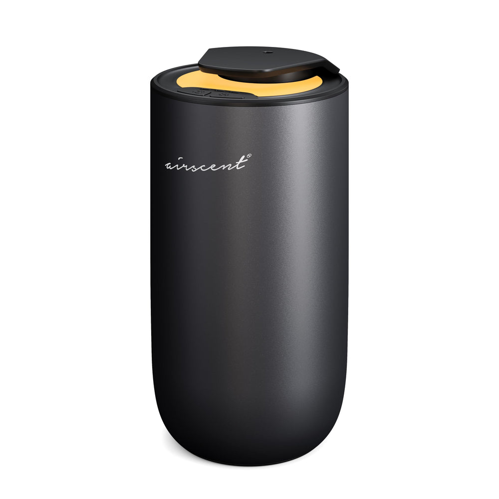 Air-Scent mini waterless diffuser in titanium black finish for stylish scenting at home