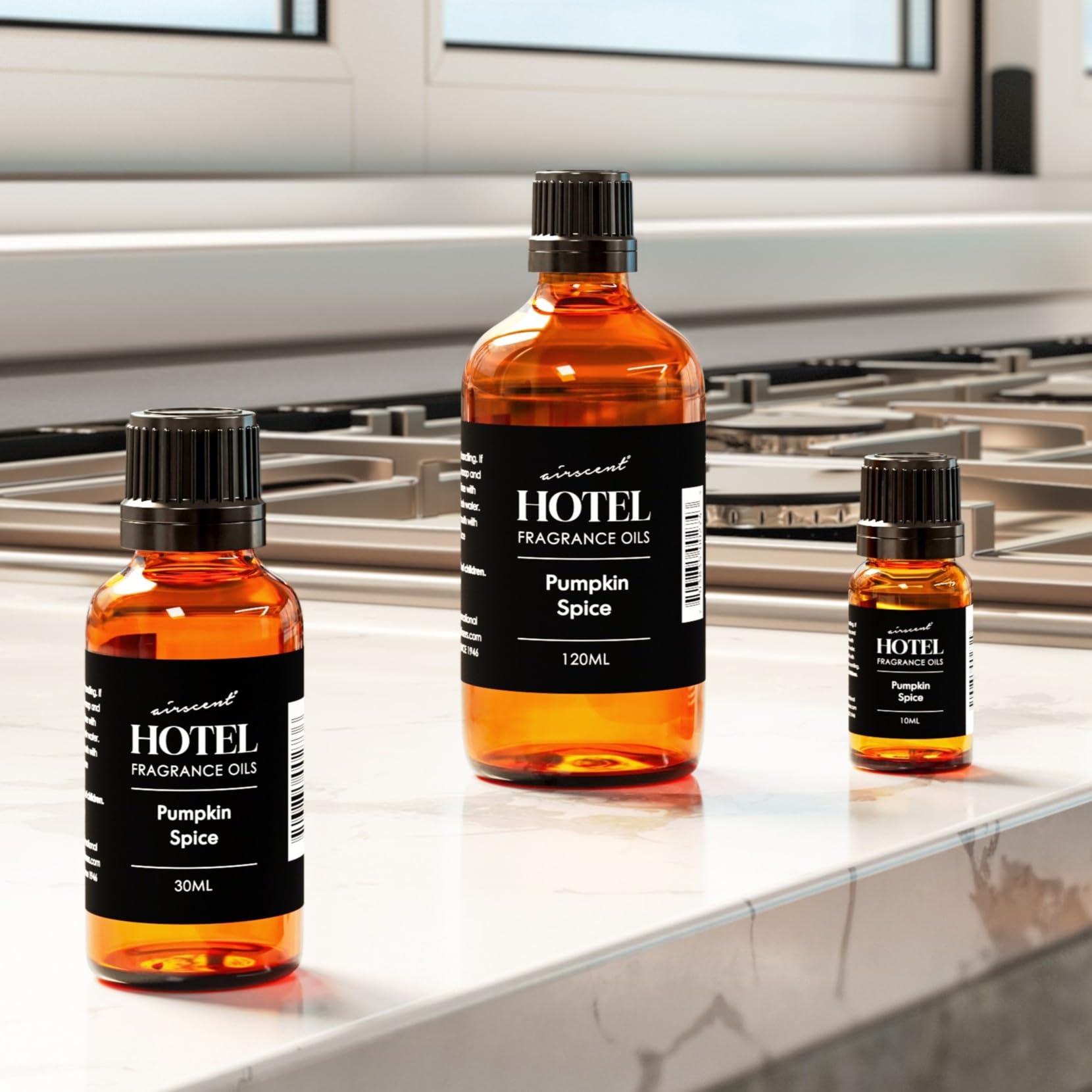Air-Scent Pumpkin Spice diffuser oil in use with a diffuser for cozy fragrance.