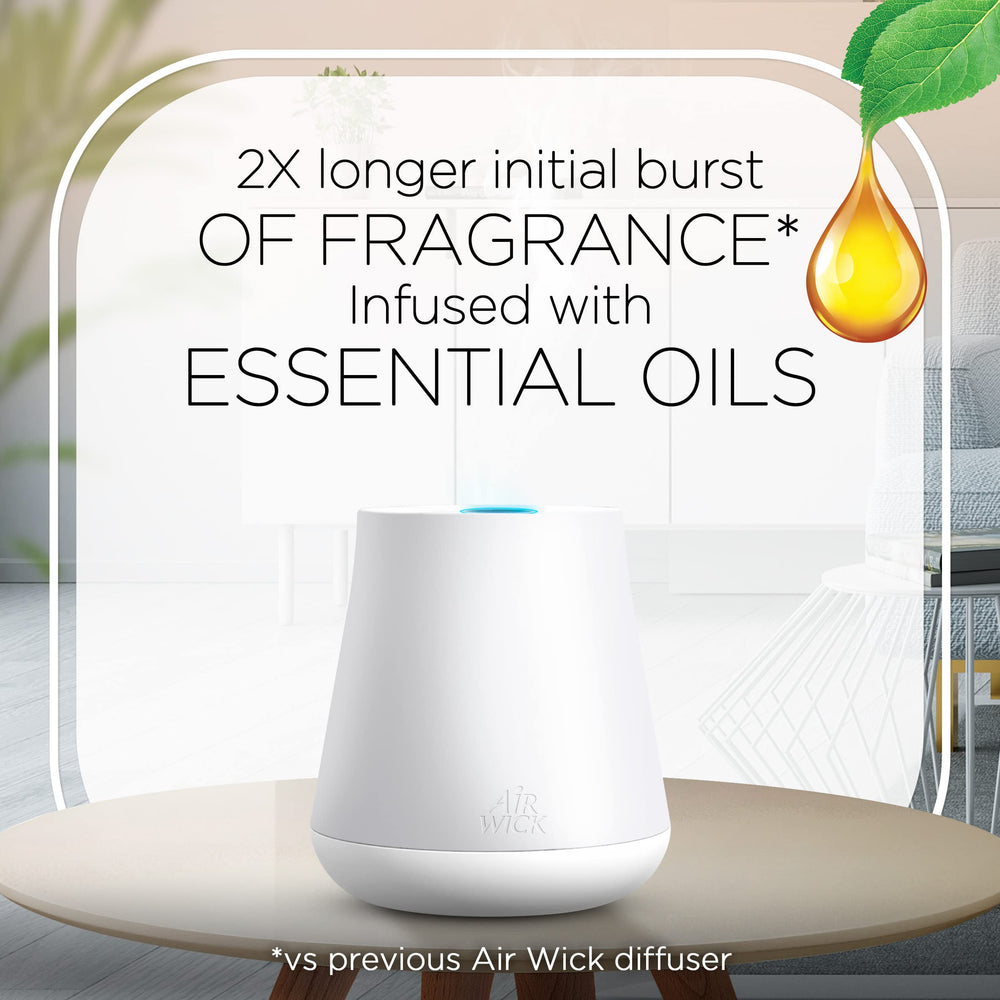 Air Wick Essential Mist Mandarin Sweet Tangerine refill provides a bright, zesty scent