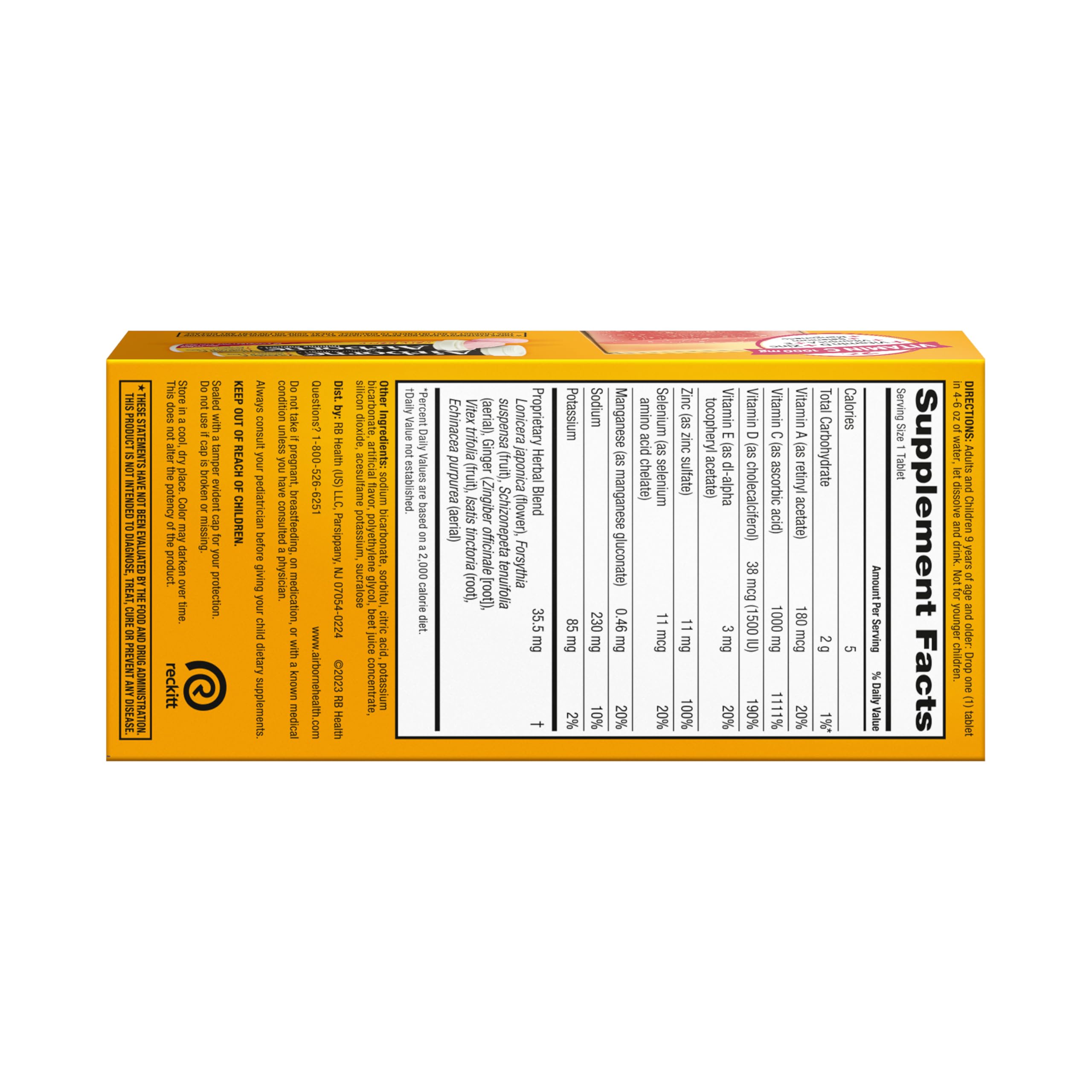 Airborne 36-count box front view