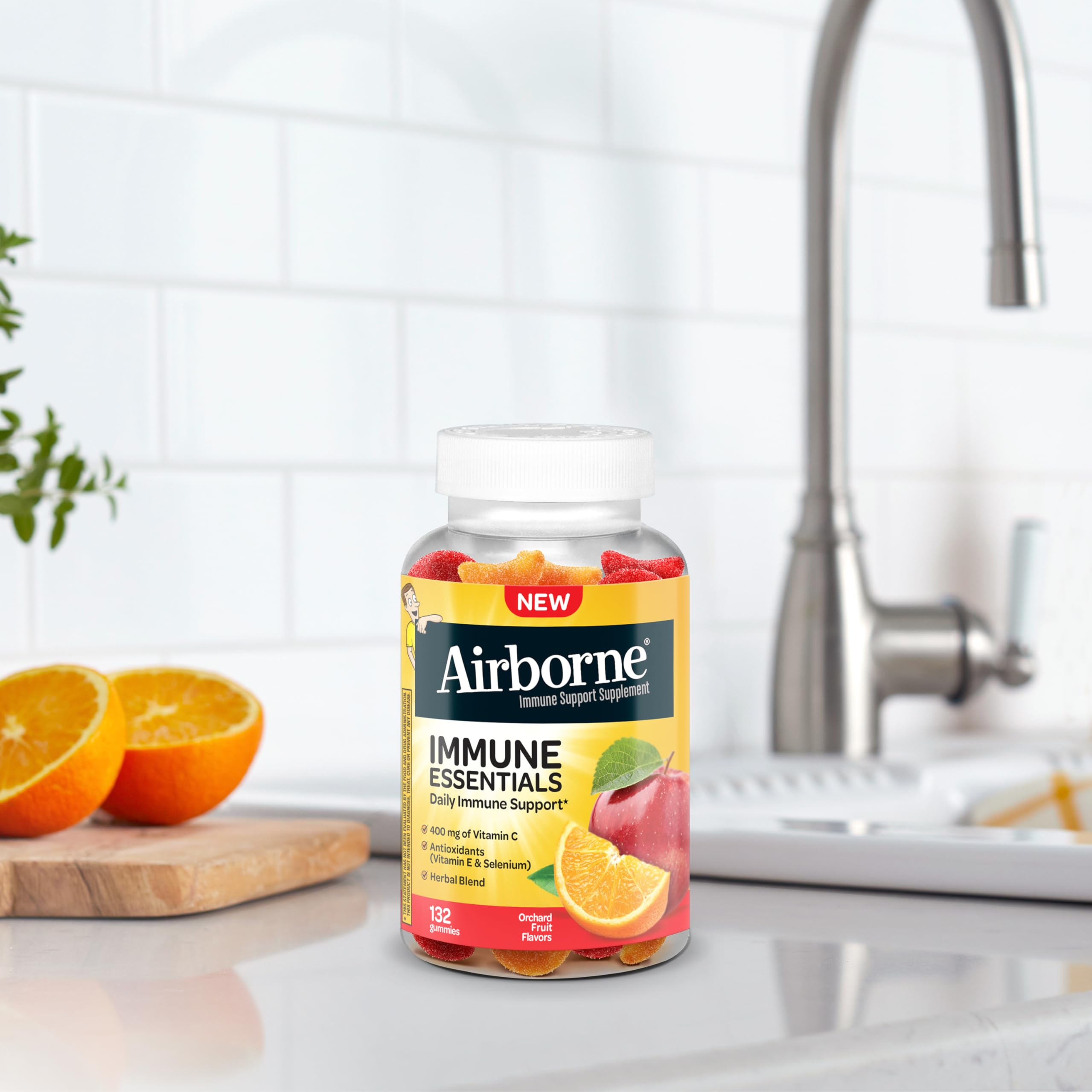 Family-friendly Airborne gummies ready for daily immune support.