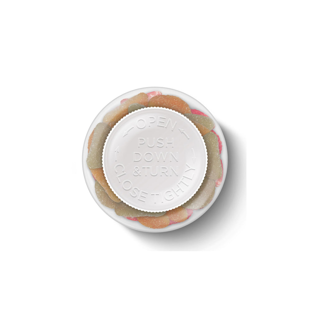 Airborne Immune Essentials label with vitamins C and E icons.