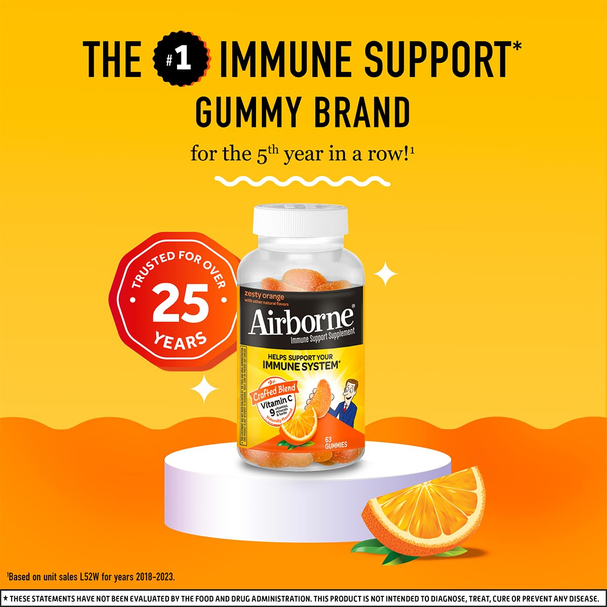 Airborne travel-ready gummies ready for storage in bag or desk.