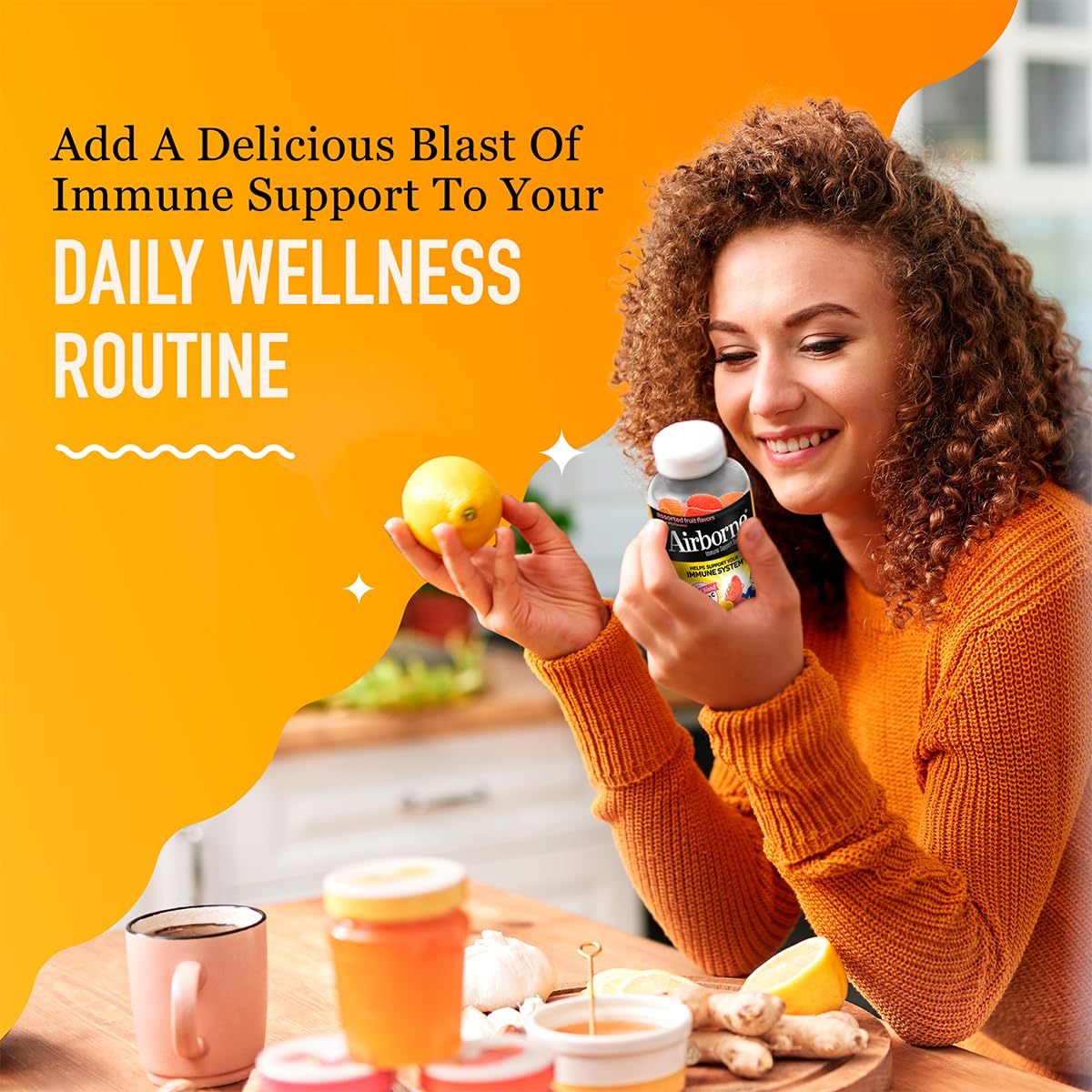 Airborne two-pack box shown for family-friendly immune support.