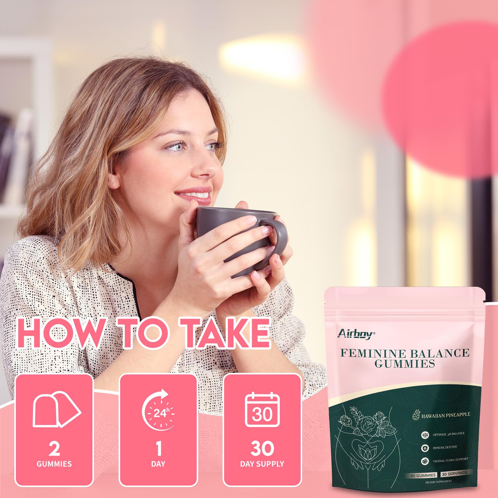 Airboy 30-day self-care pack image suggests daily routine.
