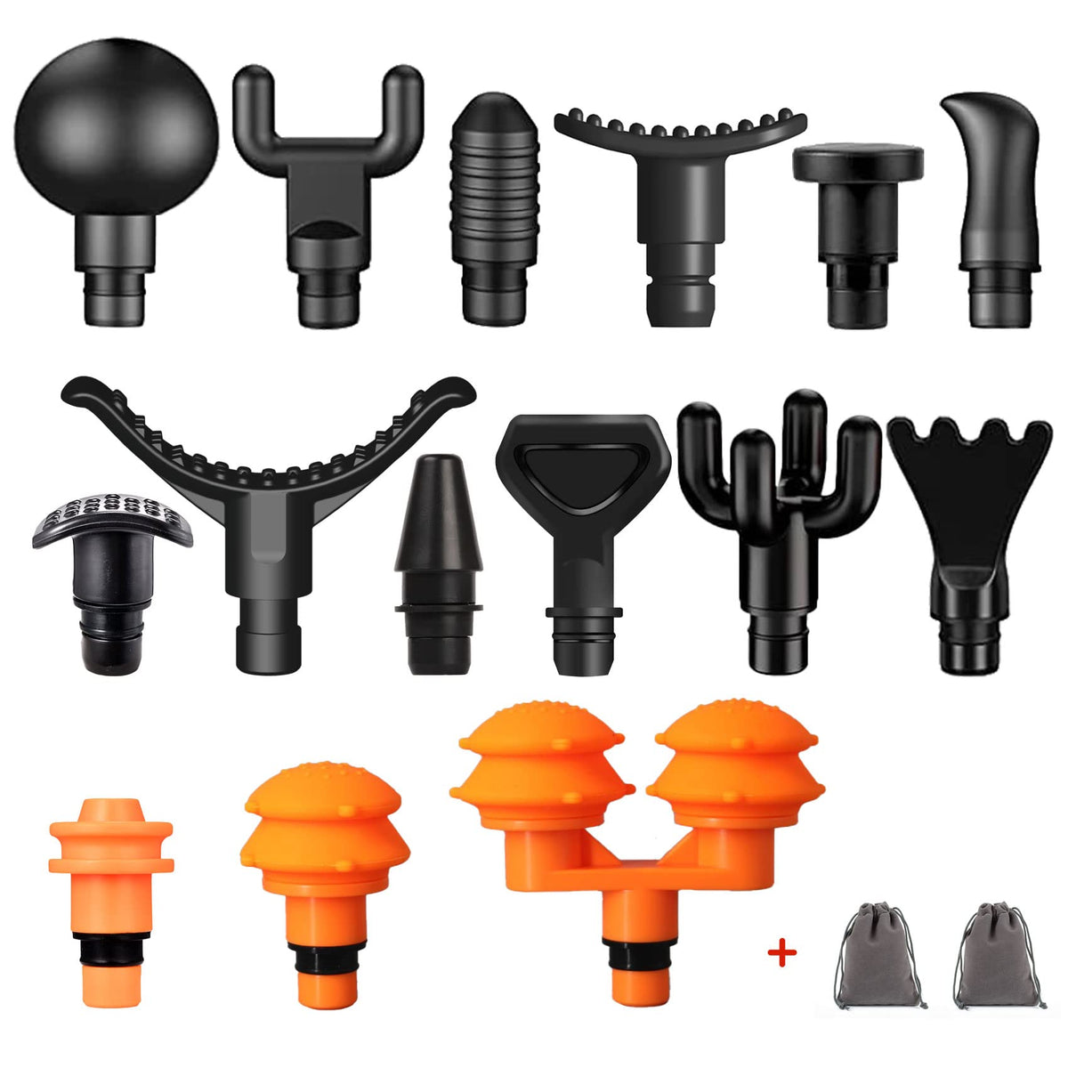 AiRelax Hypervolt Go 15-heads kit on display for versatile muscle relief