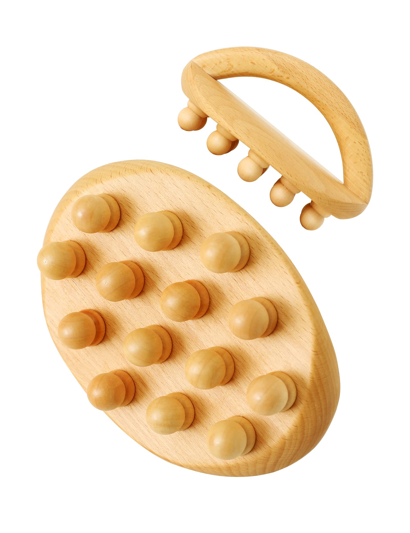 AiRelax wood therapy tool held in hand for targeted self-massage