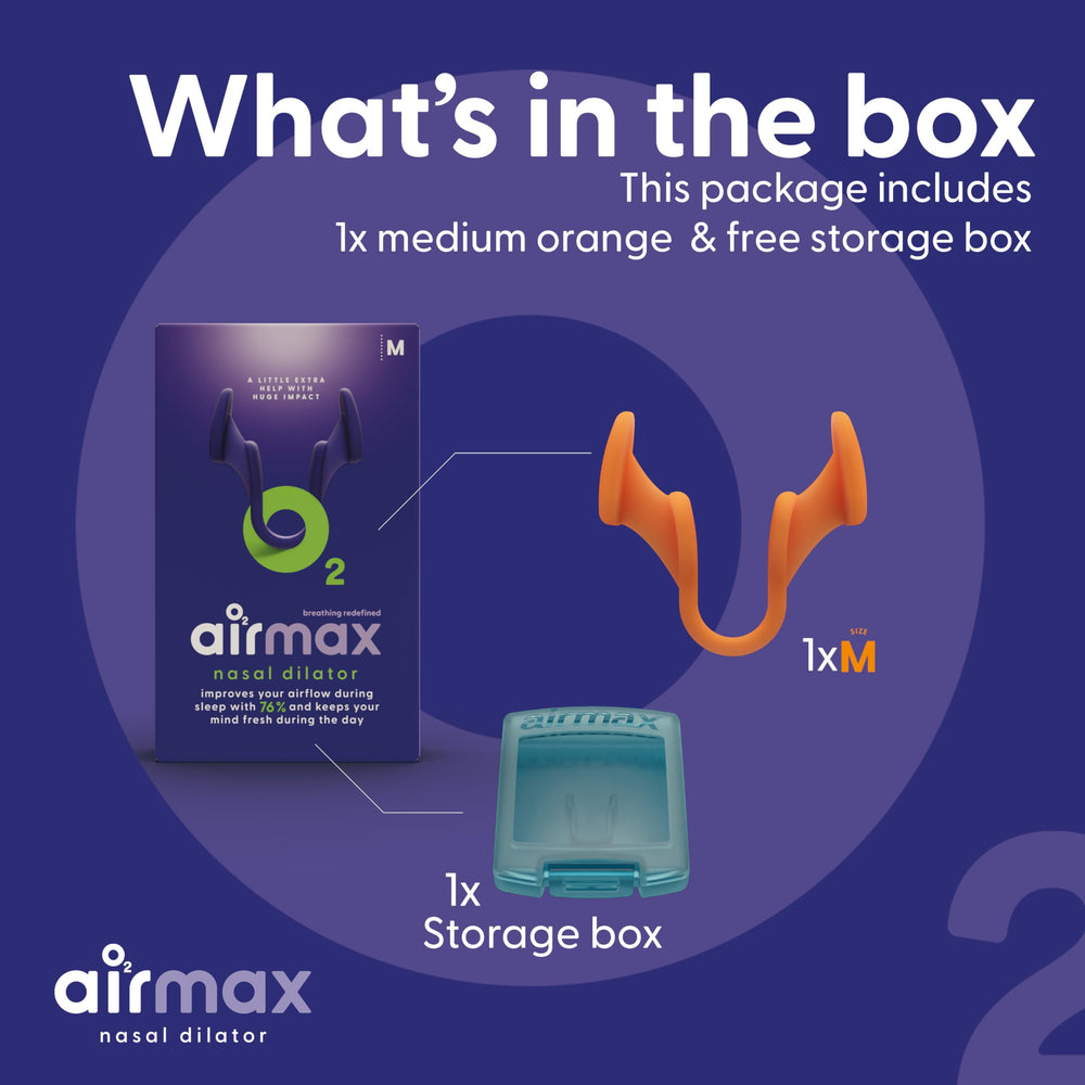 Air Max nasal dilator medium orange small size option for smaller noses