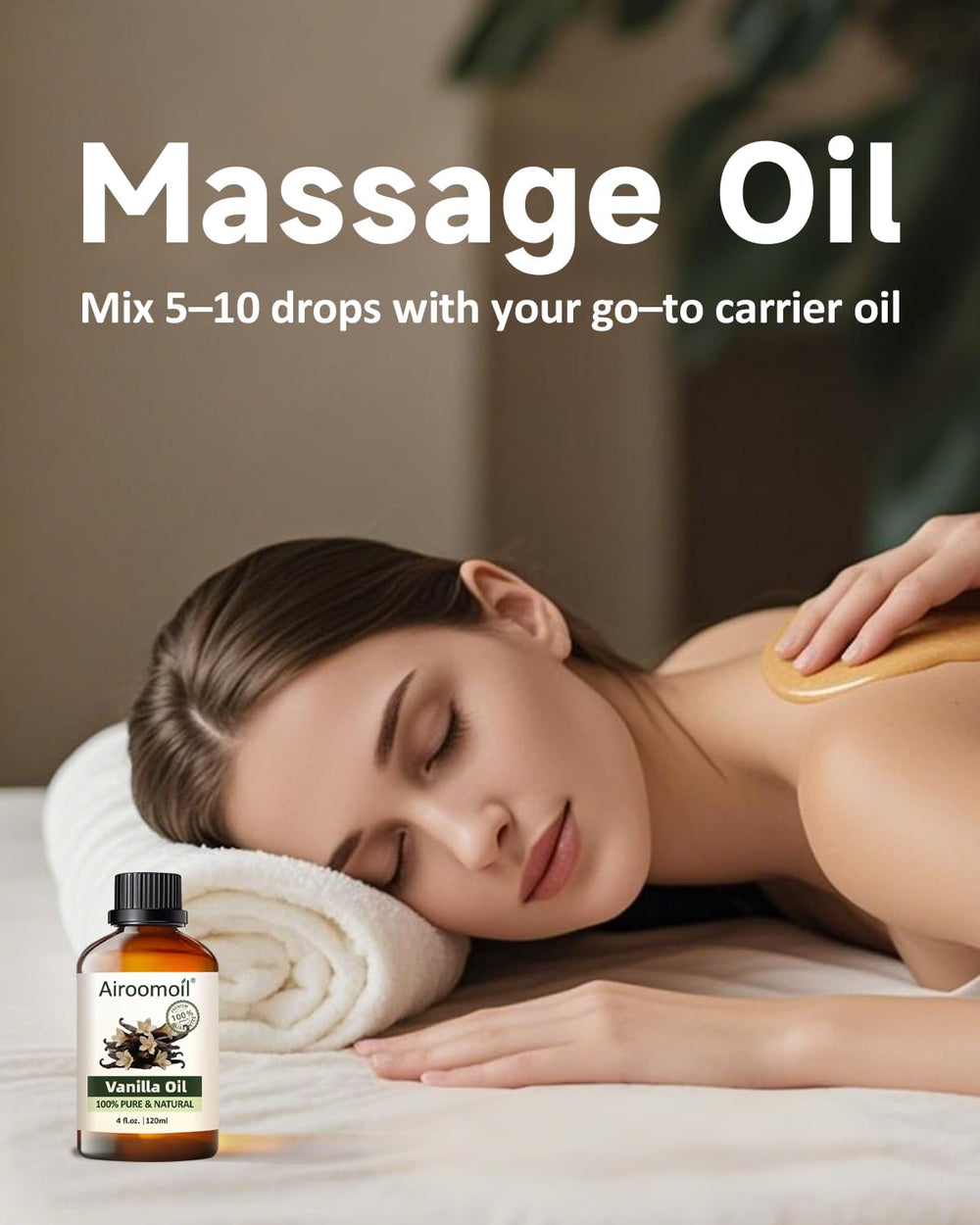 Airoomoil Vanilla oil for skincare application and facial care