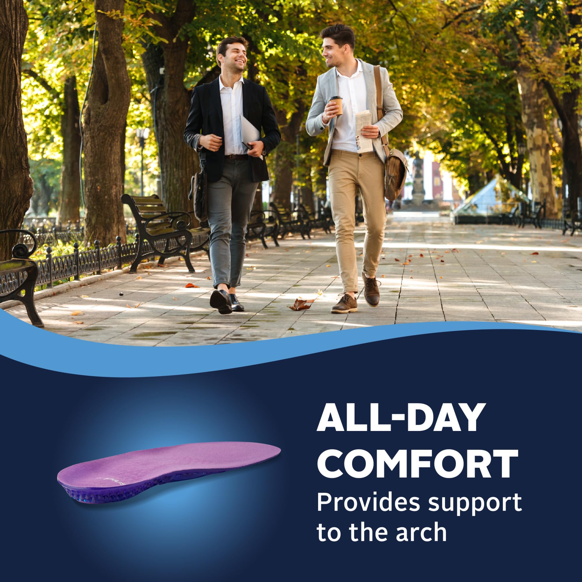 Airplus Gel Orthotic 3/4 Length ball-of-foot cushion relieves pressure.