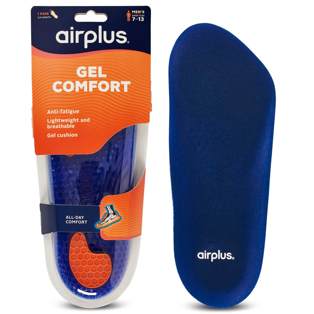 Airplus Gel Orthotic 3/4 Length heel cushion for daily comfort.