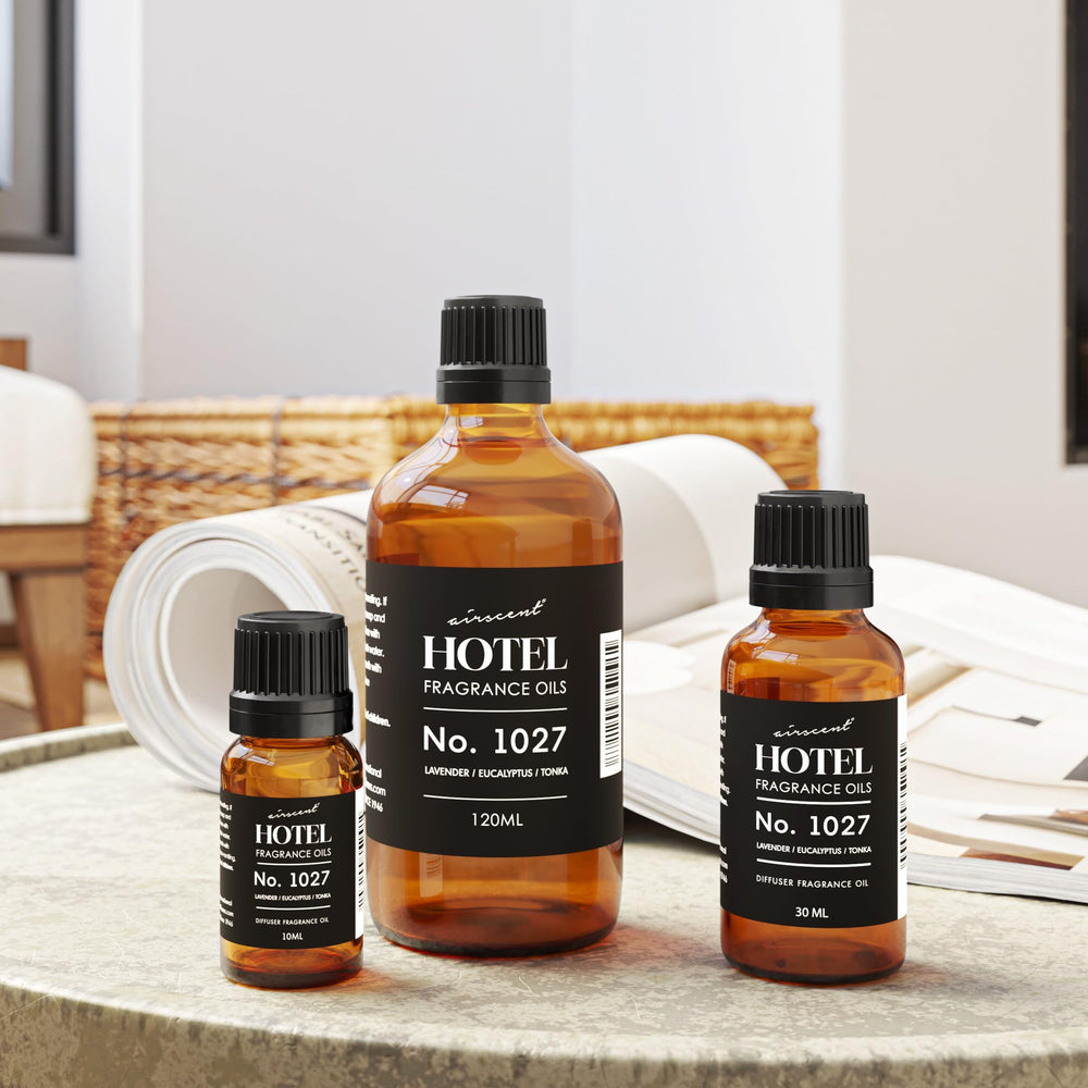 Air-Scent 1027 bottle in diffuser setup for ultrasonic diffusion