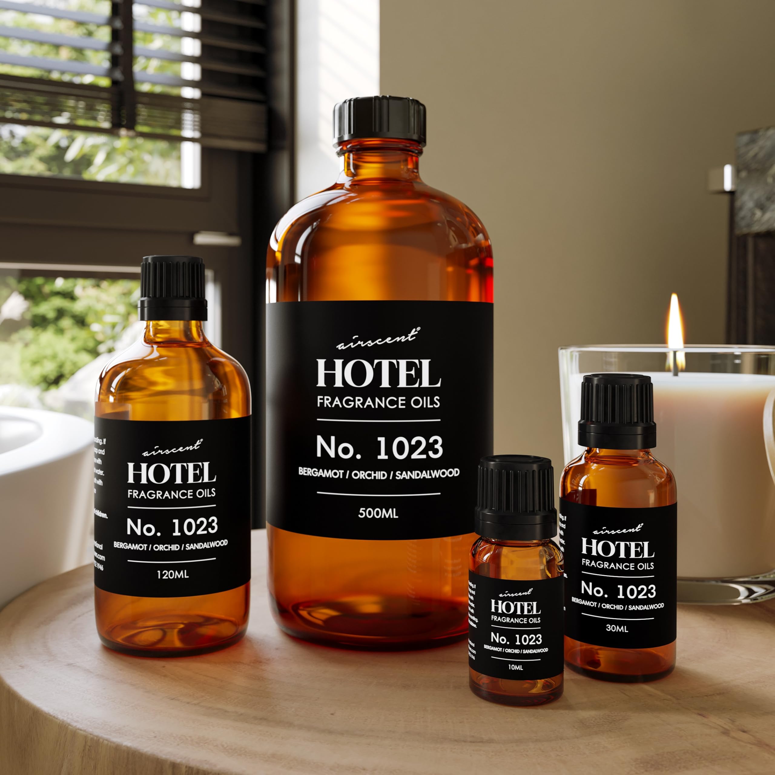 AirScent Love Affair packaging and label showcasing premium, color-free concentrate.