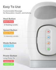 Airsee hand massager battery charging with USB-C quick charge.
