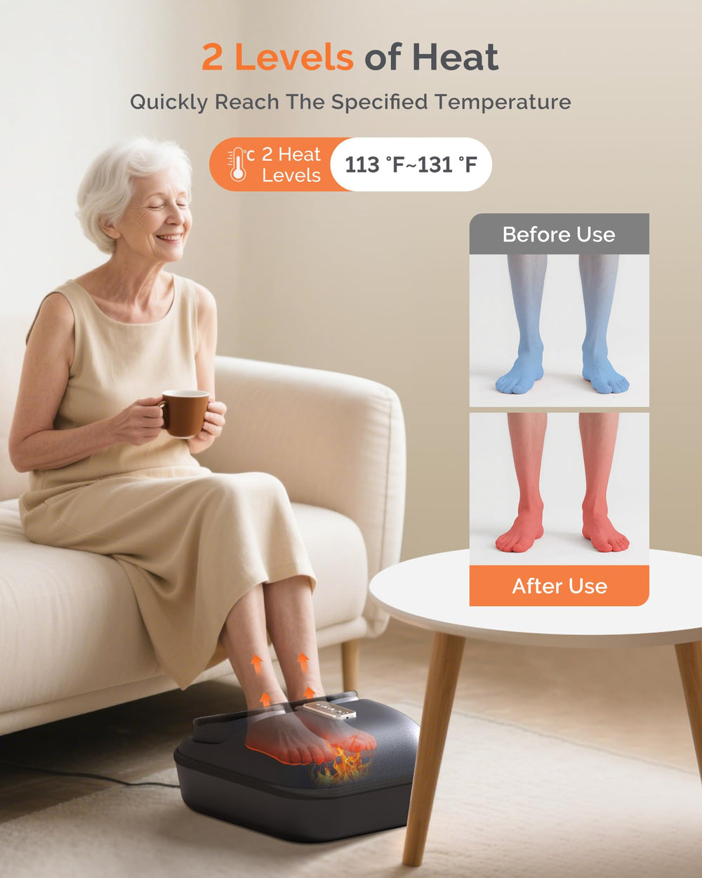AirSEE air compression rollers in action providing deep kneading and circulation