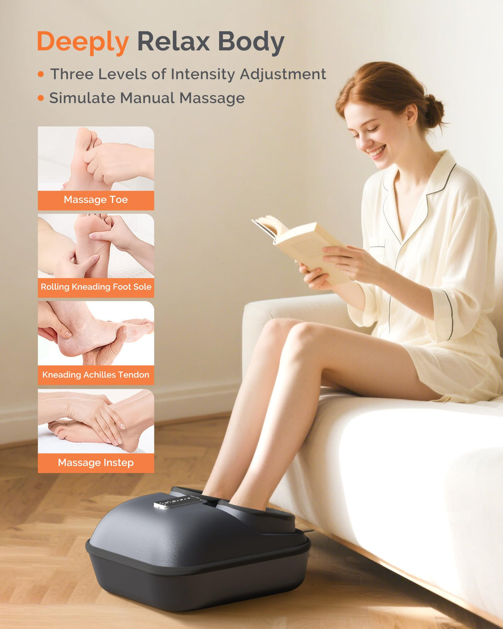 AirSEE Shiatsu Massager heat function delivering comforting warm therapy
