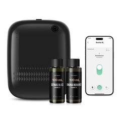 Airversa ANW Kit Black front view shows wide-area diffusion for large rooms.
