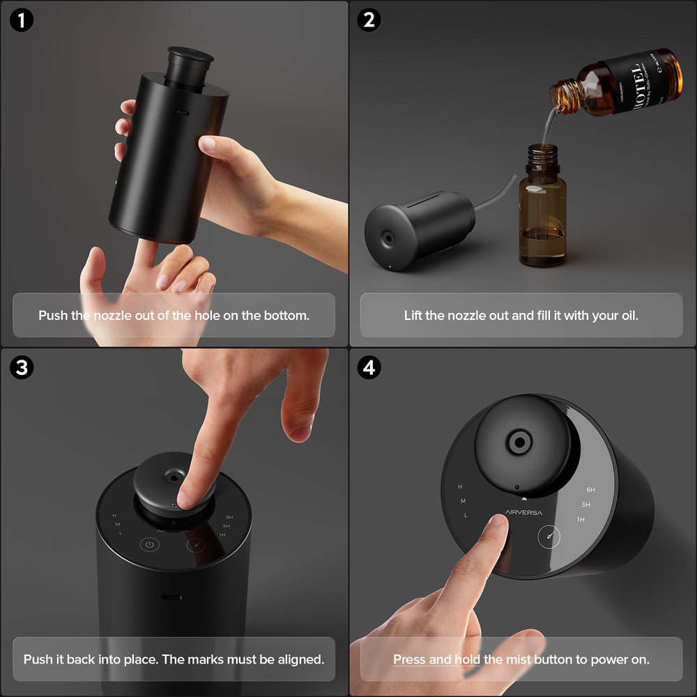 Airversa ANX premium diffuser with detachable nozzle for easy refills