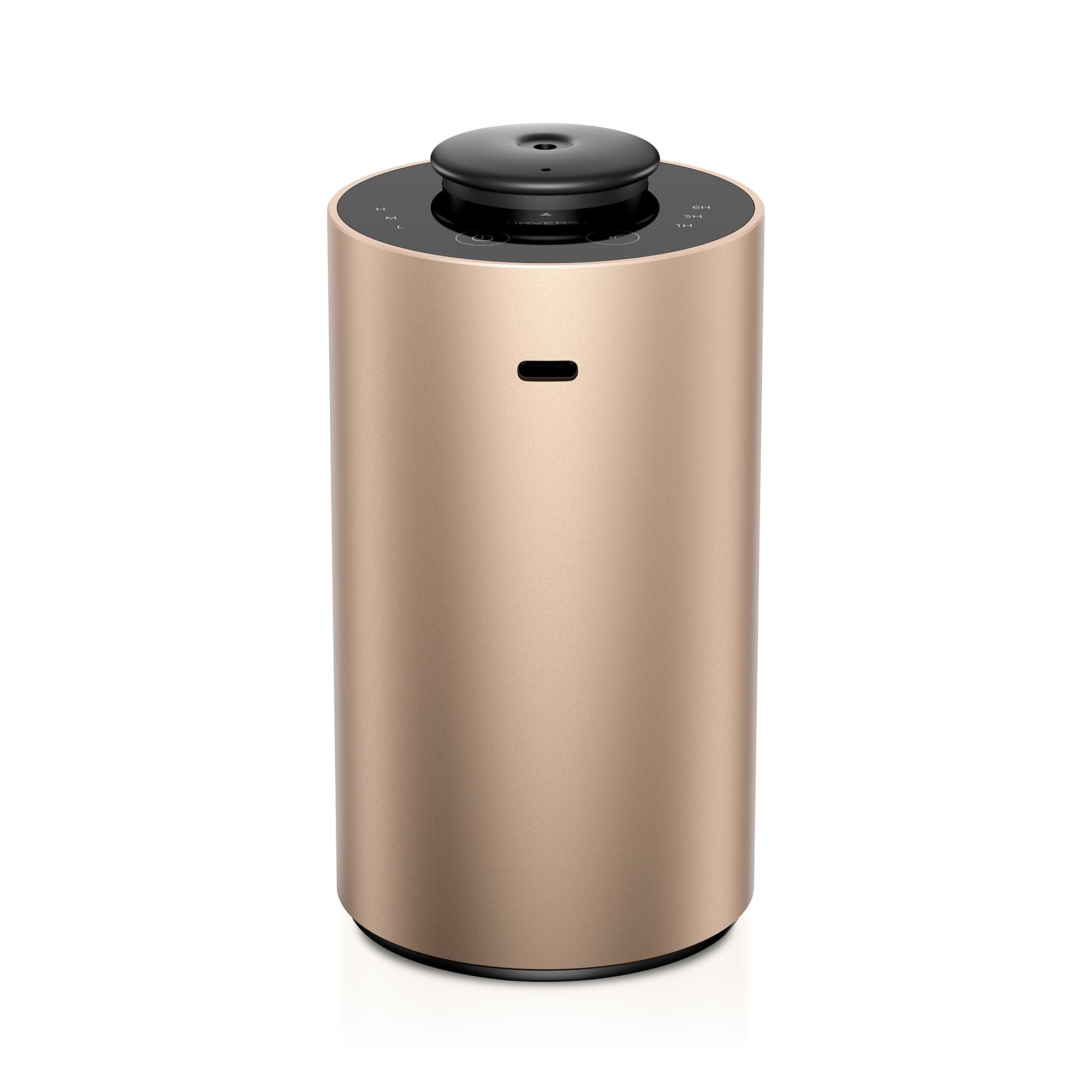 Airversa ANX premium desert titanium diffuser top view, showcasing elegant metal finish for home scenting