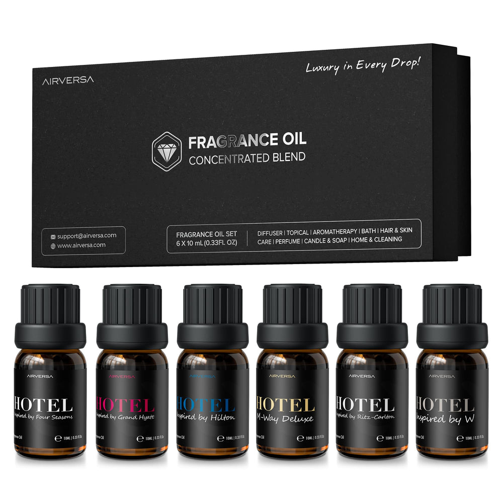 Airversa hotel scent diffuser oils set for elegant ambiance and relaxation