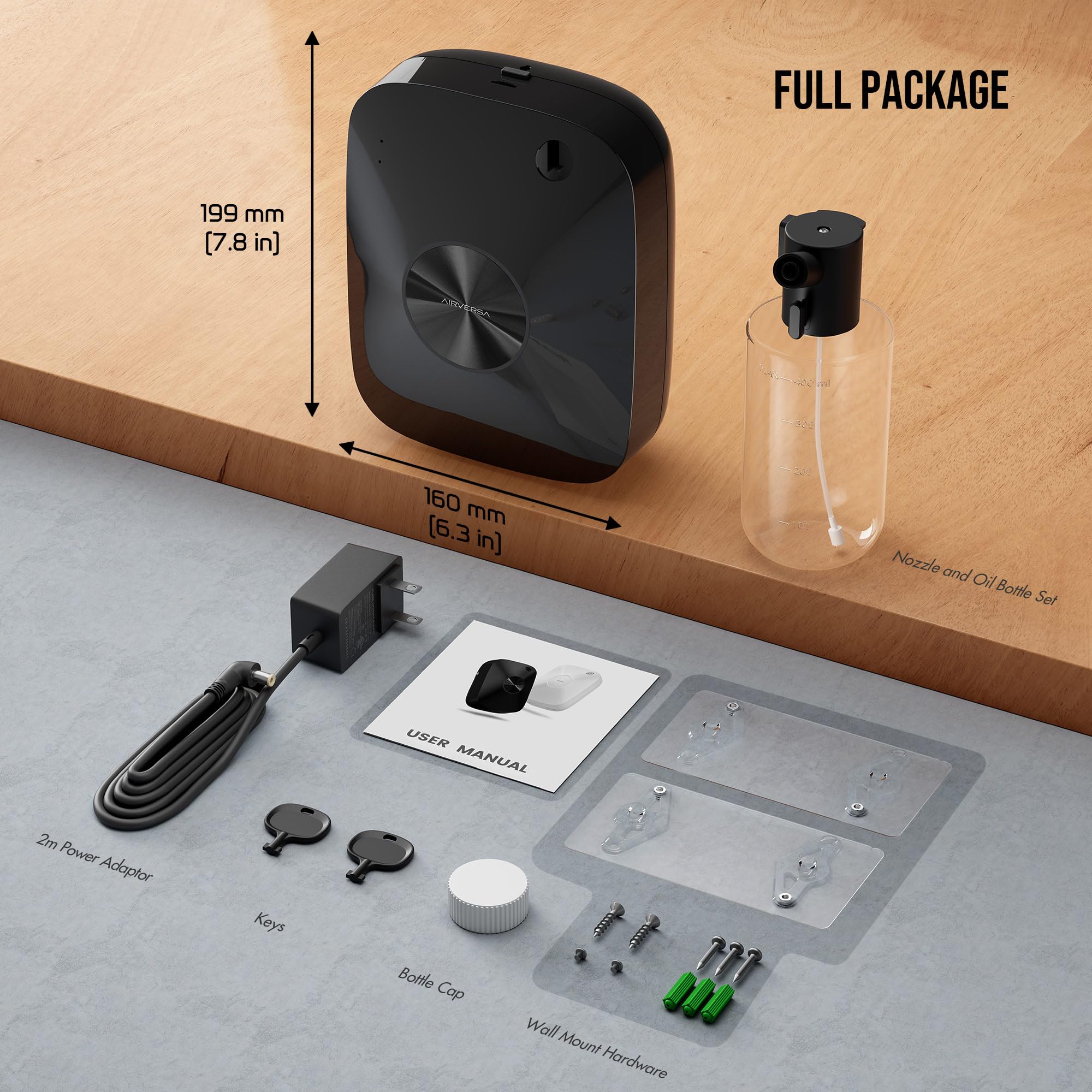 Airversa key-lock feature secures controls in shared environments.