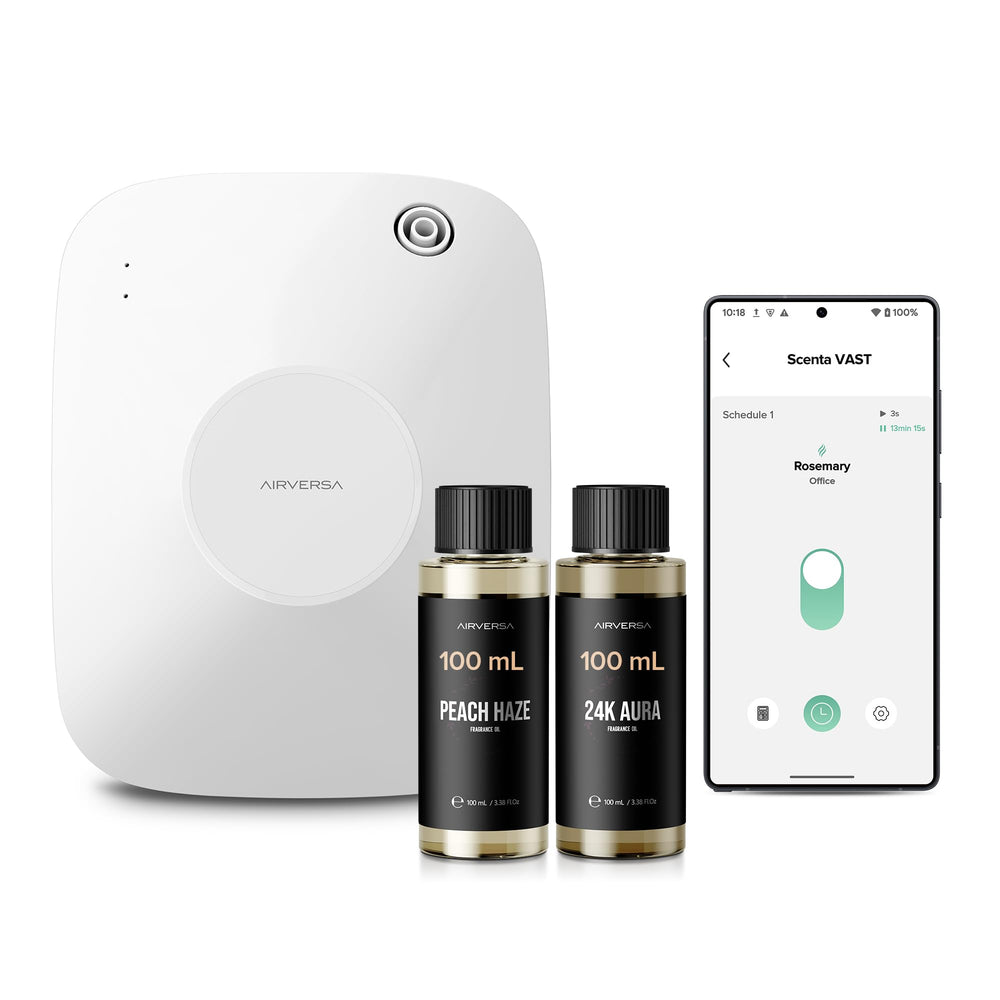Airversa smart diffuser front view for a stylish living space and balanced scent