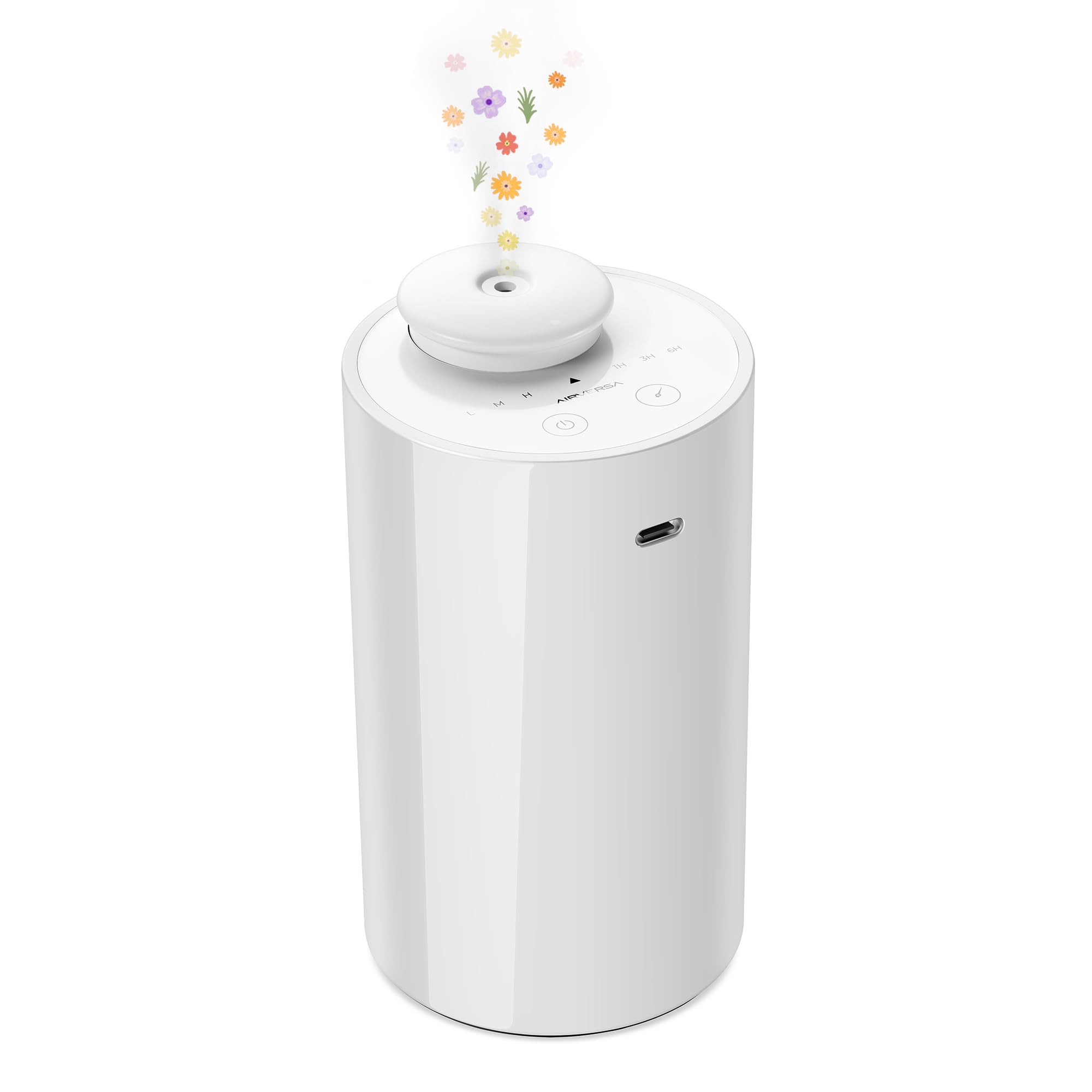 Airversa waterless diffuser bottle setup delivers aroma without water, ideal for on-the-go.